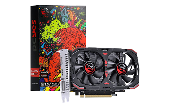 Placa de Vídeo PCYes Radeon RX 550 Dual Fan Graffiti Series